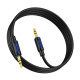 Аудіокабель BOROFONE BL20 3.5mm male to 3.5mm male, silicone, 1m, Black (6941991114373)