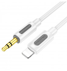 Аудіокабель BOROFONE BL20 iP to 3.5mm male, silicone, 1m, White (6941991114403)