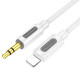 Аудіокабель BOROFONE BL20 iP to 3.5mm male, silicone, 1m, White (6941991114403)