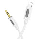 Аудіокабель BOROFONE BL20 iP to 3.5mm male, silicone, 1m, White (6941991114403)