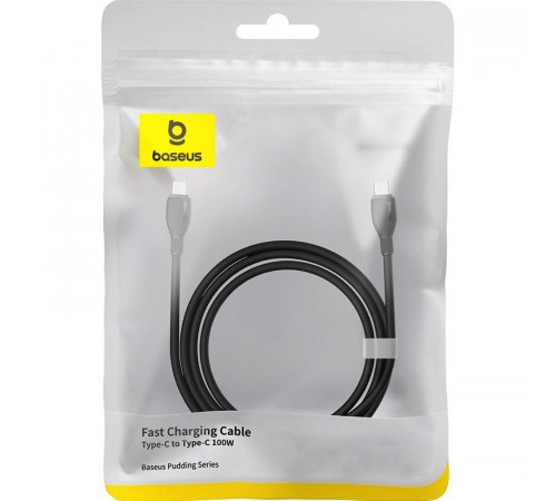 Кабель Baseus Pudding Series Fast Charging Cable Type-C to Type-C 100W 1.2m Cluster Black (P10355702111-00)