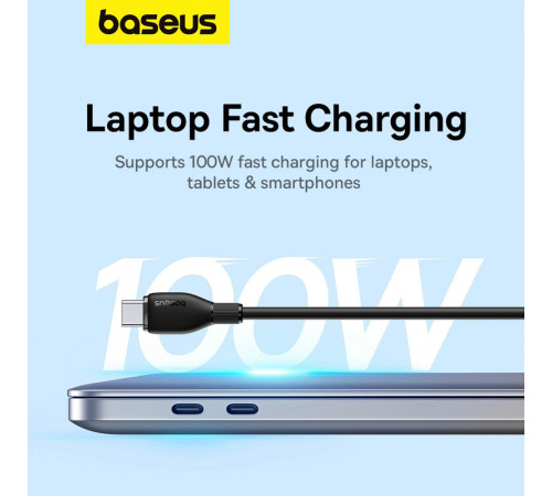 Кабель Baseus Pudding Series Fast Charging Cable Type-C to Type-C 100W 1.2m Cluster Black (P10355702111-00)