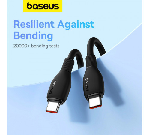 Кабель Baseus Pudding Series Fast Charging Cable Type-C to Type-C 100W 1.2m Cluster Black (P10355702111-00)