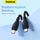 Кабель Baseus Pudding Series Fast Charging Cable Type-C to Type-C 100W 1.2m Cluster Black (P10355702111-00)
