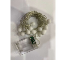 Гирлянда проволока  на батарейках 20 LED -  3  метра желый   шарики   SF-34 КОД 2007   (200)