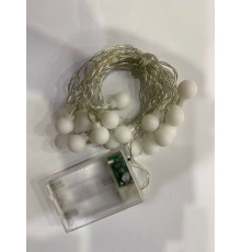 Гірлянда дріт на батарейках 20 LED - 3 метри жовтий кульки  SF-34 КОД 2007 (200)