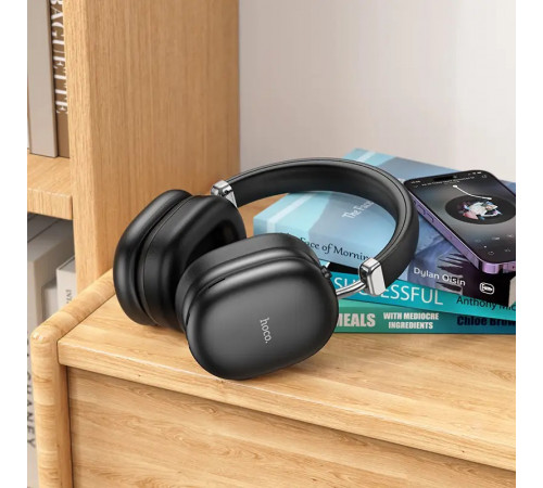 Бездротові накладні навушники HOCO W35 Max Auspicious ANC noise reduction BT headphones Black (6942007631280)