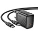 Мережевий зарядний пристрій з кабелем HOCO CS24A Puerto single-port PD25W charger set (C to C)(EU) Black (6942007639774)