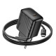 Мережевий зарядний пристрій з кабелем HOCO CS24A Puerto single-port PD25W charger set (C to C)(EU) Black (6942007639774)