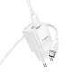 Мережевий зарядний пристрій HOCO C149A Charm PD30W+QC3.0 charger set (C to C)(EU) White (6942007630351)
