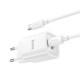 Мережевий зарядний пристрій HOCO C149A Charm PD30W+QC3.0 charger set (C to C)(EU) White (6942007630351)