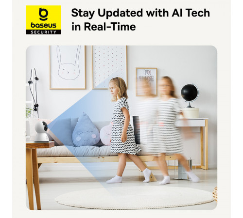 IP-камера відеоспостереження Baseus Security P1 Indoor Camera 3K White EU (S0TV012132)