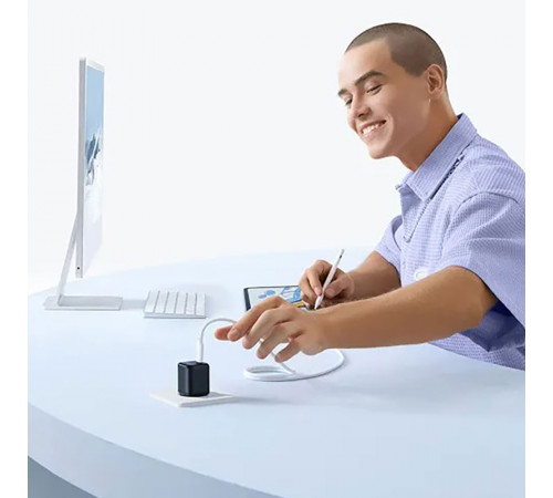 Мережевий зарядний пристрій Baseus PicoGo GaN Fast Charger 1C 45W EU Cosmic Black (P10176800123-00)