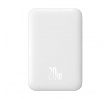 Зовнішній акумулятор Baseus Magnetic Mini Air Wireless Fast Charge Power Bank 6000mAh 20W Stellar White（With Simple Series Charging Cable Type-C to (P10059002223-00)