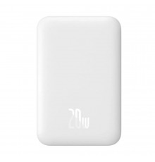Зовнішній акумулятор Baseus Magnetic Mini Air Wireless Fast Charge Power Bank 6000mAh 20W Stellar White（With Simple Series Charging Cable Type-C to (P10059002223-00)