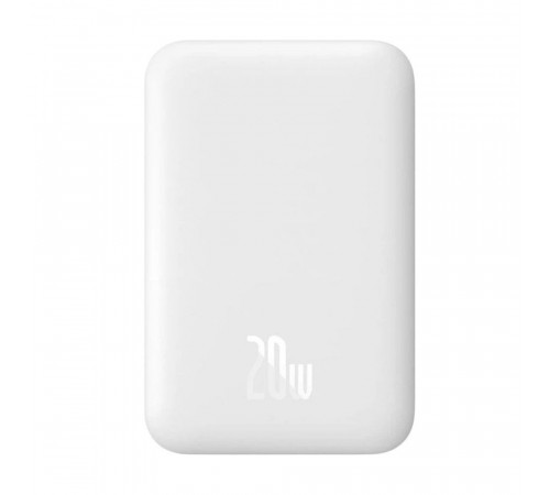 Зовнішній акумулятор Baseus Magnetic Mini Air Wireless Fast Charge Power Bank 6000mAh 20W Stellar White（With Simple Series Charging Cable Type-C to (P10059002223-00)