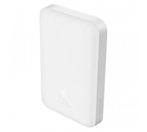 Зовнішній акумулятор Baseus Magnetic Mini Air Wireless Fast Charge Power Bank 6000mAh 20W Stellar White（With Simple Series Charging Cable Type-C to (P10059002223-00)