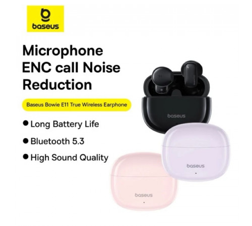Бездротові навушники Baseus Bowie E11 True Wireless Earphones Cluster Black (A00053500113-Z1)
