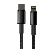 Кабель Baseus Tungsten Gold Fast Charging Data Cable Type-C to iP PD 20W 2m Black (CATLWJ-A01)