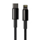 Кабель Baseus Tungsten Gold Fast Charging Data Cable Type-C to iP PD 20W 2m Black (CATLWJ-A01)