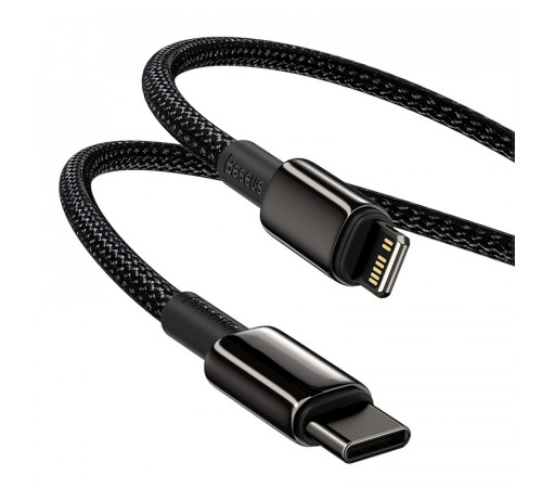 Кабель Baseus Tungsten Gold Fast Charging Data Cable Type-C to iP PD 20W 2m Black (CATLWJ-A01)