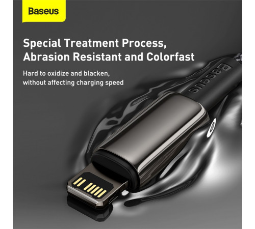 Кабель Baseus Tungsten Gold Fast Charging Data Cable Type-C to iP PD 20W 2m Black (CATLWJ-A01)
