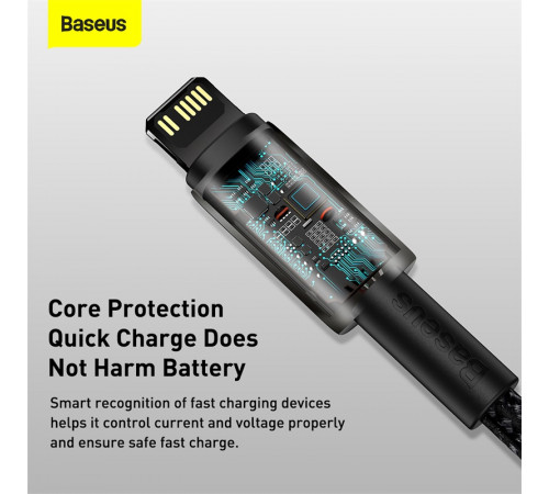 Кабель Baseus Tungsten Gold Fast Charging Data Cable Type-C to iP PD 20W 2m Black (CATLWJ-A01)