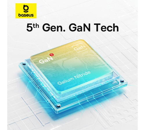 Мережевий зарядний пристрій з кабелем Baseus GaN5 Fast Charger(mini) 1C 30W EU Moon White(With: Fast Charging Data Cable Type-C) (P10110902213-00)