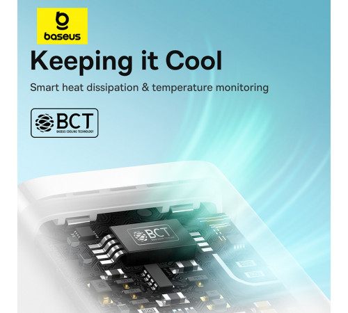 Мережевий зарядний пристрій з кабелем Baseus GaN5 Fast Charger(mini) 1C 30W EU Moon White(With: Fast Charging Data Cable Type-C) (P10110902213-00)