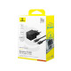 Мережевий зарядний пристрій з кабелем Baseus Palm Fast Charger 1C 30W EU Cluster Black(With: Baseus Mini White Cable C to C 60W(20V/3A) 1m (P10111605113-01)