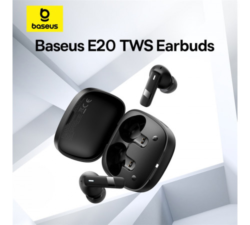 Бездротові навушники TWS Baseus Bowie E20, ENC, IPX5, Black (A00069700113-00)
