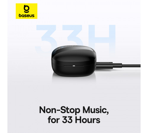 Бездротові навушники TWS Baseus Bowie E20, ENC, IPX5, Black (A00069700113-00)