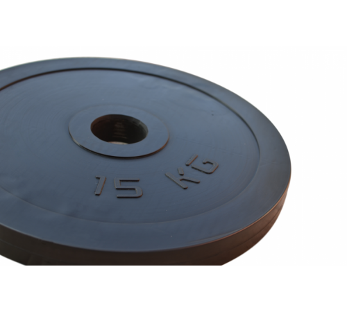 Диск RN-Sport стальной обрезиненный 15 кг - 27 мм