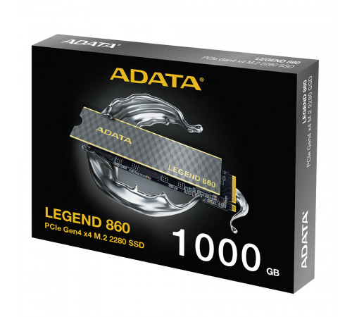 Накопичувач SSD M.2 ADATA LEGEND 860 1TB 2280 PCIe Gen 4x4 3D NAND Read/Write: 6000/4000 MB/sec (SLEG-860-1000GCS)