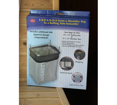 Тканевая корзина для белья с удобными ручками и принтом  ROLLING BAG  243  (20)