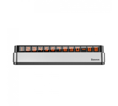Паркувальна карта Baseus Moonlight Box Series Temporary Parking Number Plate Silver (ACNUM-B0S)