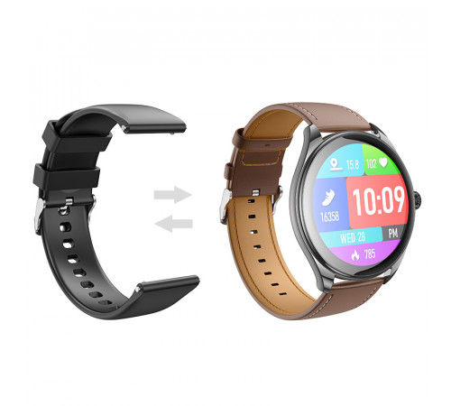 Смарт-годинник HOCO Y22 AMOLED 36mm. 200 mAh. IP67  Black (6942007628983)