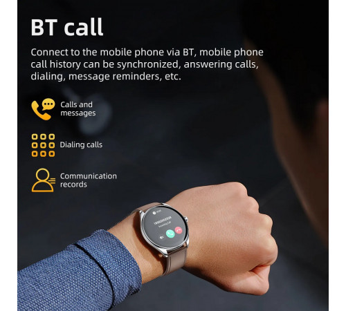 Смарт-годинник HOCO Y22 AMOLED 36mm. 200 mAh. IP67  Black (6942007628983)