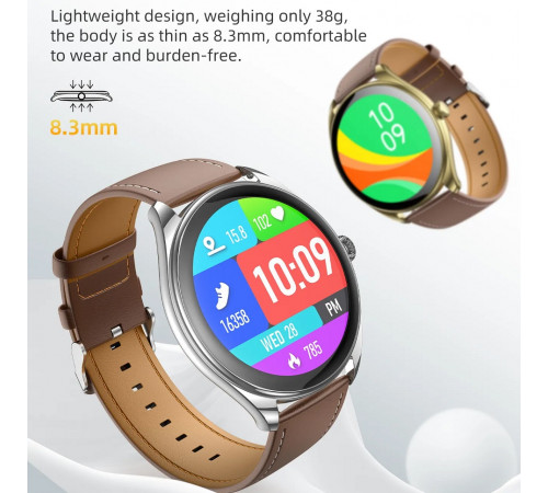 Смарт-годинник HOCO Y22 AMOLED 36mm. 200 mAh. IP67  Black (6942007628983)