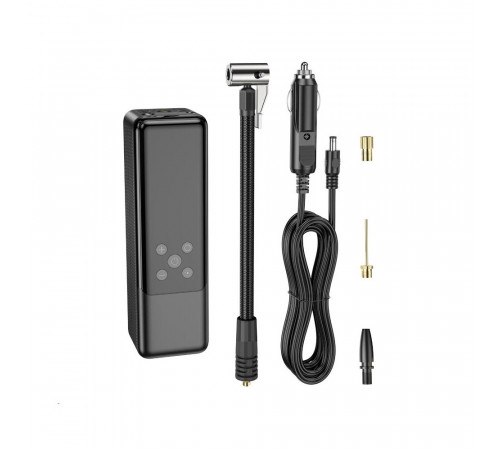 Автомобільний насос HOCO ZP5 May smart air pump Black (6931474795526)