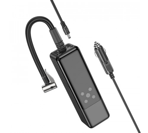 Автомобільний насос HOCO ZP5 May smart air pump Black (6931474795526)