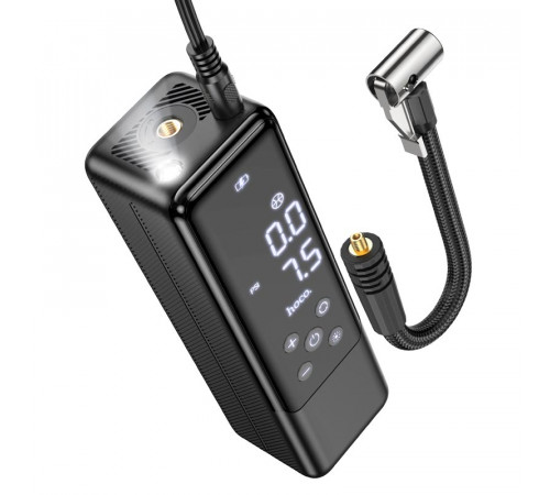 Автомобільний насос HOCO ZP5 May smart air pump Black (6931474795526)