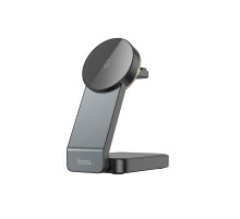 Бездротовий мультизарядний пристрій HOCO CQ3 Motorcycle folding 3-in-1 magnetic wireless fast charger Black (6942007602334)