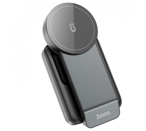 Бездротовий мультизарядний пристрій HOCO CQ3 Motorcycle folding 3-in-1 magnetic wireless fast charger Black (6942007602334)