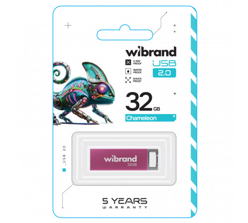 Флеш-накопичувач Wibrand USB 2.0 Chameleon 32Gb Pink (WI2.0/CH32U6P)