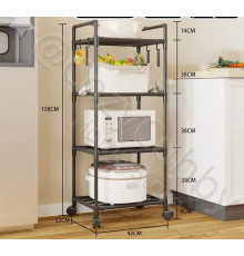 Етажерка на колесах 4 полиці для підлоги  XL1512 1549 (20)