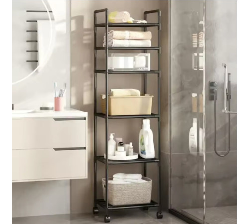 Этажерка на колесах  6 полок  напольная   XL-1331  (16) (12)