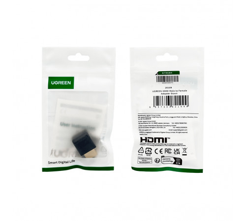 Адаптер UGREEN HDMI 4K Adapter Male to Female Down-angled (UGR-20109)