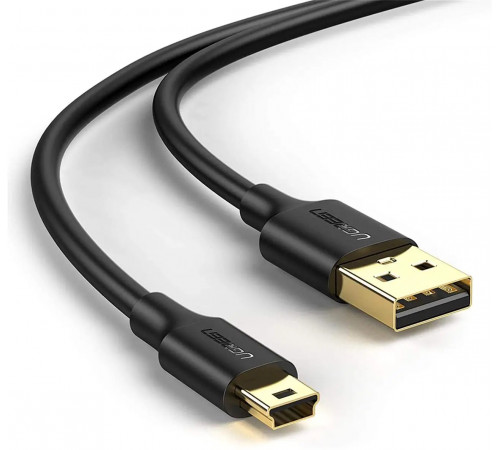 Кабель UGREEN USB 2.0 A Male to Mini 5 Pin Male Cable 1.5m (Black) (UGR-10385)