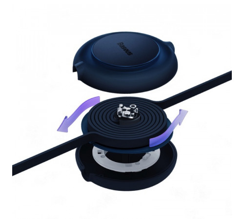 Кабель Baseus Bright Mirror 2 Series Retractable 3-in-1 Fast Charging  Data Cable USB to M+L+C 3.5A 1.1m Blue (CAMJ010003)